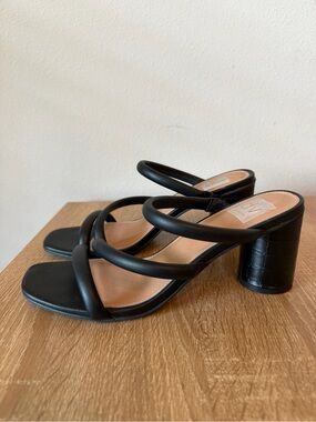 Dolce Vita Myla Strappy Block Heel Sandals - Black - Size 9